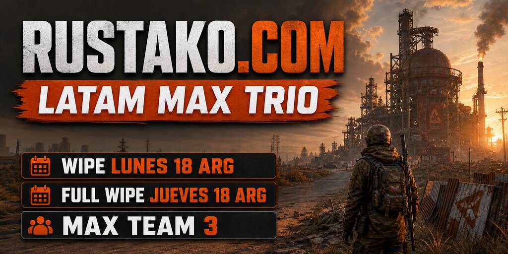 Rustako.com | LATAM Solo/Duo/Trio | 06/07 Wipe 18hs ARG image